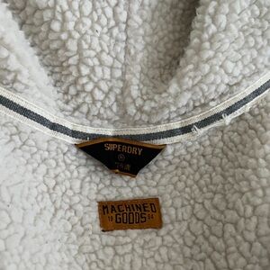 Superdry White Zip Up Sweater